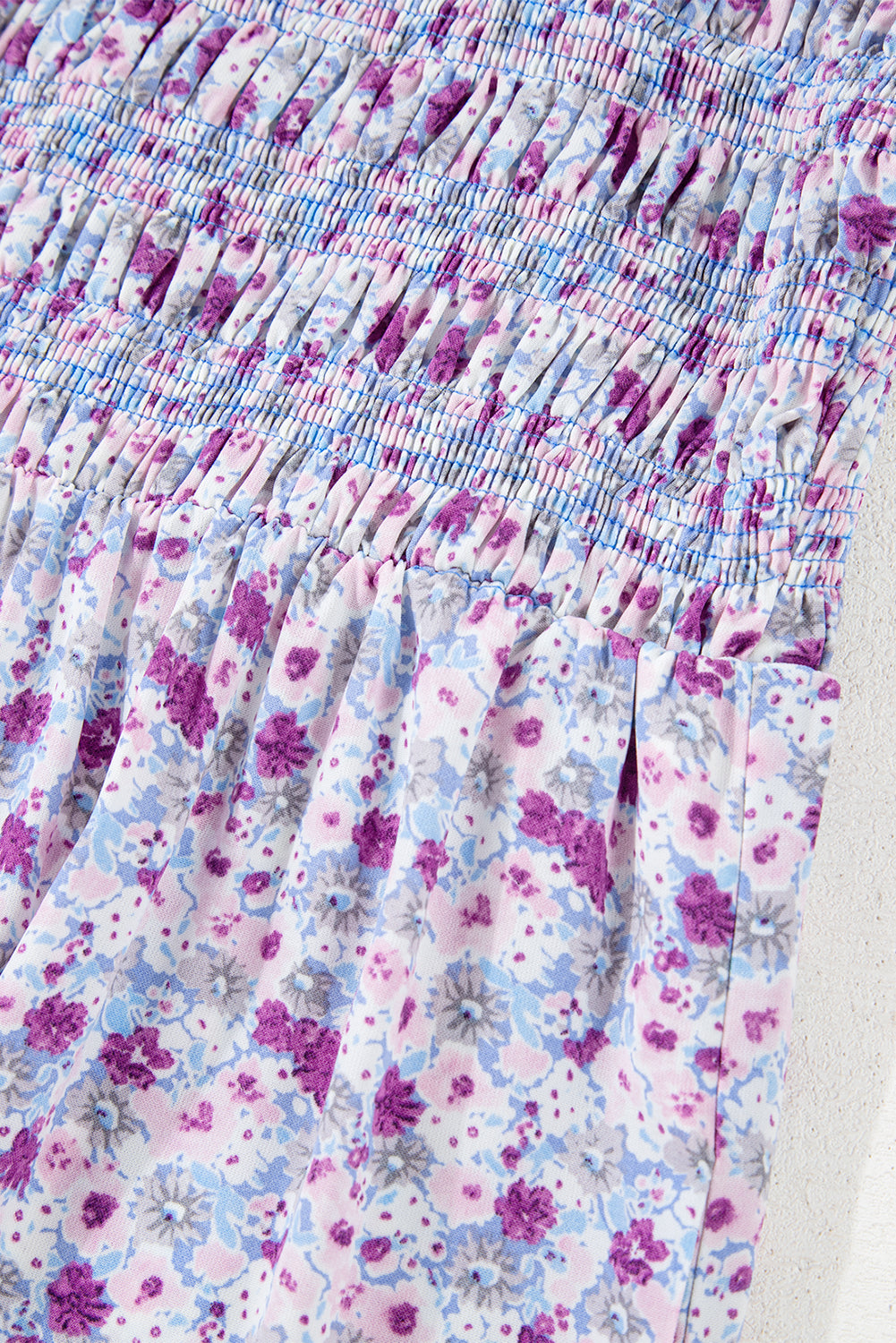 Women's Purple Floral Summer Maxi Dress
