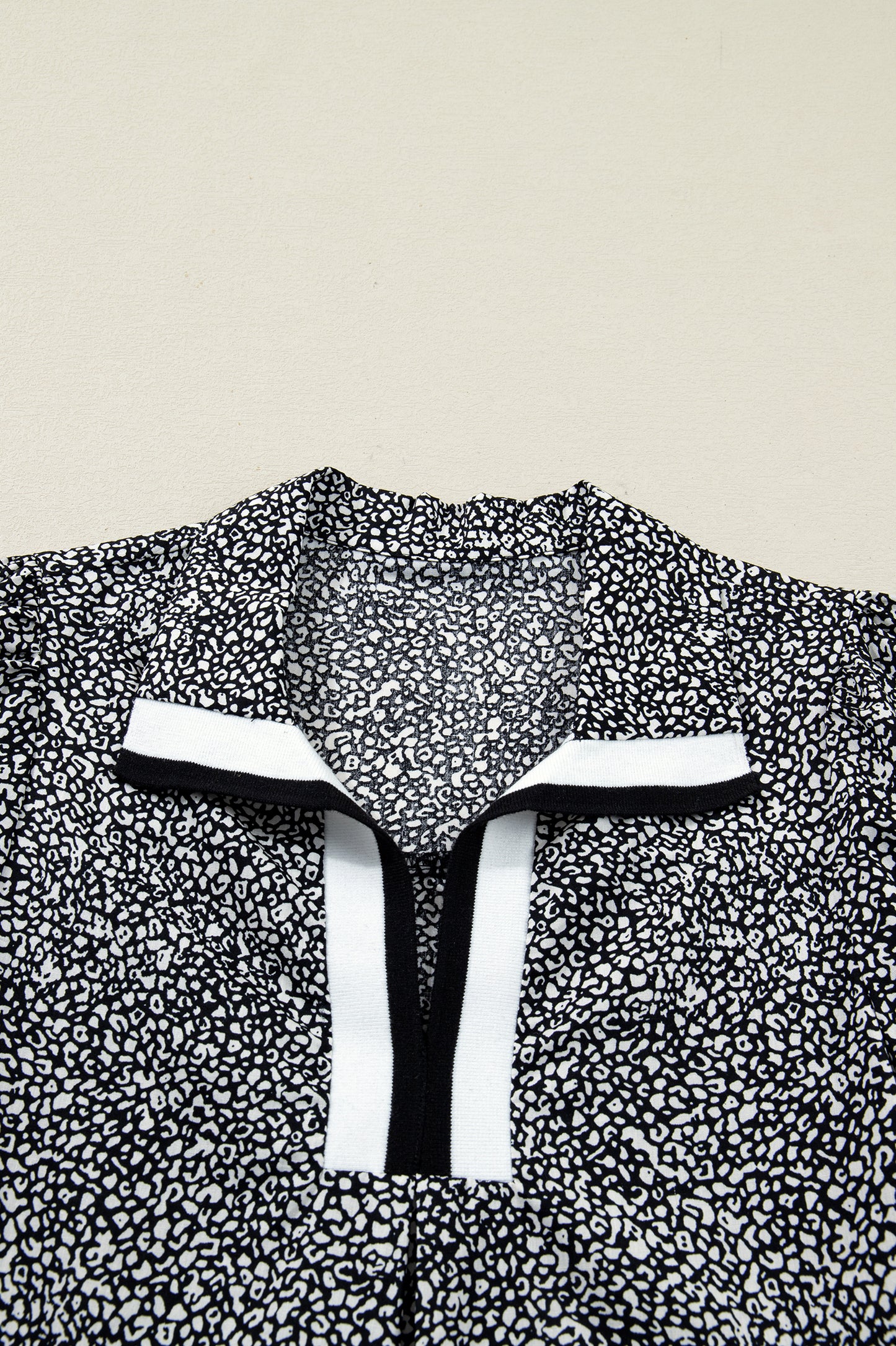 Women's Black Leopard Print Short Sleeve Summer Mini Dress with Pockets