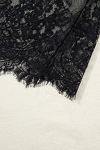 Black Floral Patchwork Short Sleeve T Shirt Loose Maxi Dress