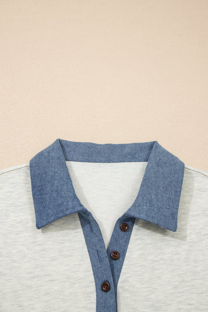 Women's Denim Color Block Patchwork Summer Mini Dress
