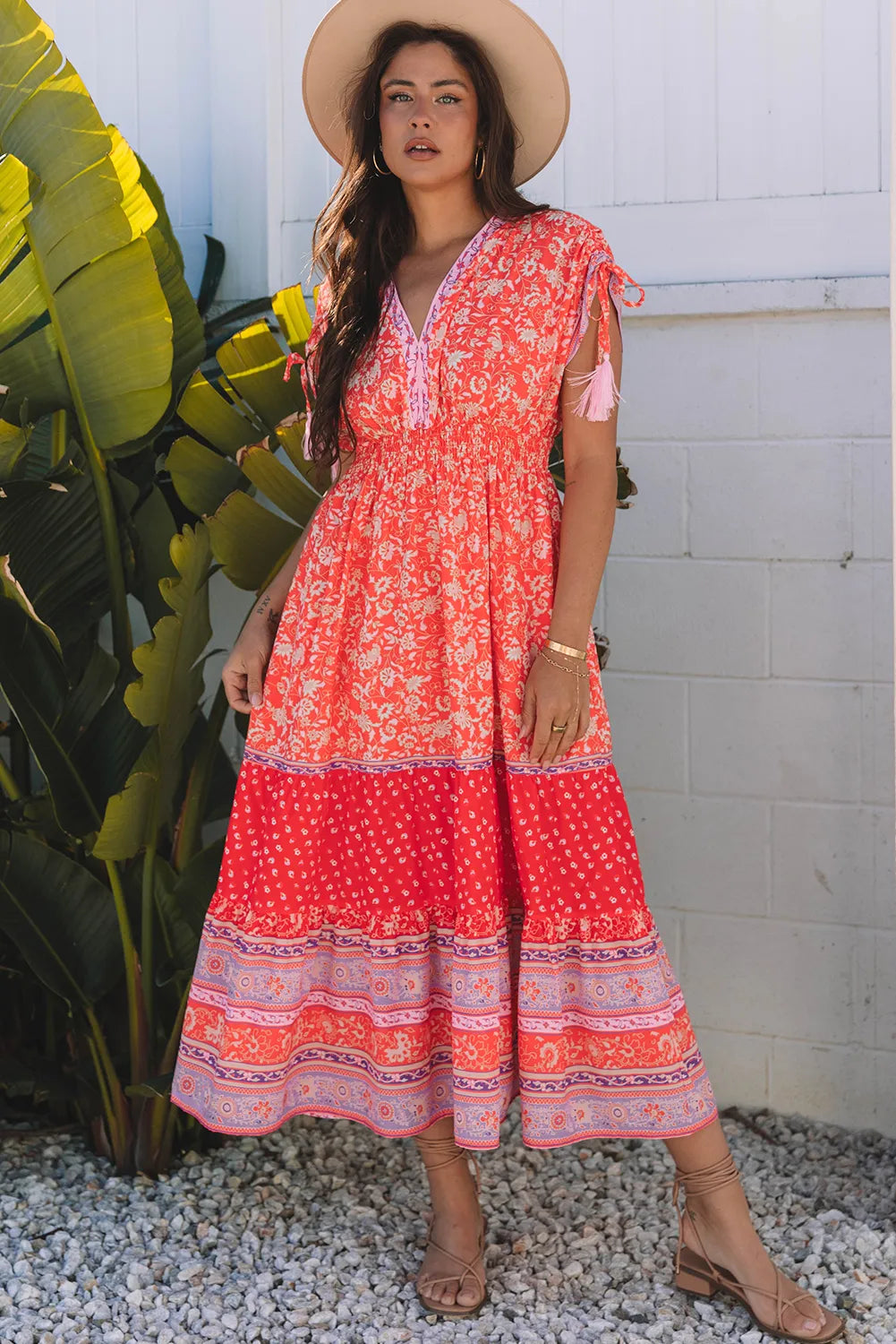 Wild Bloom Empire Waist Maxi Dress
