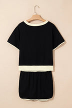 Colourblock Co-ord Set with Drop Shoulder Top and Skort