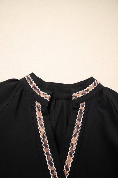 Women's Black V Neck Summer Mini Dress