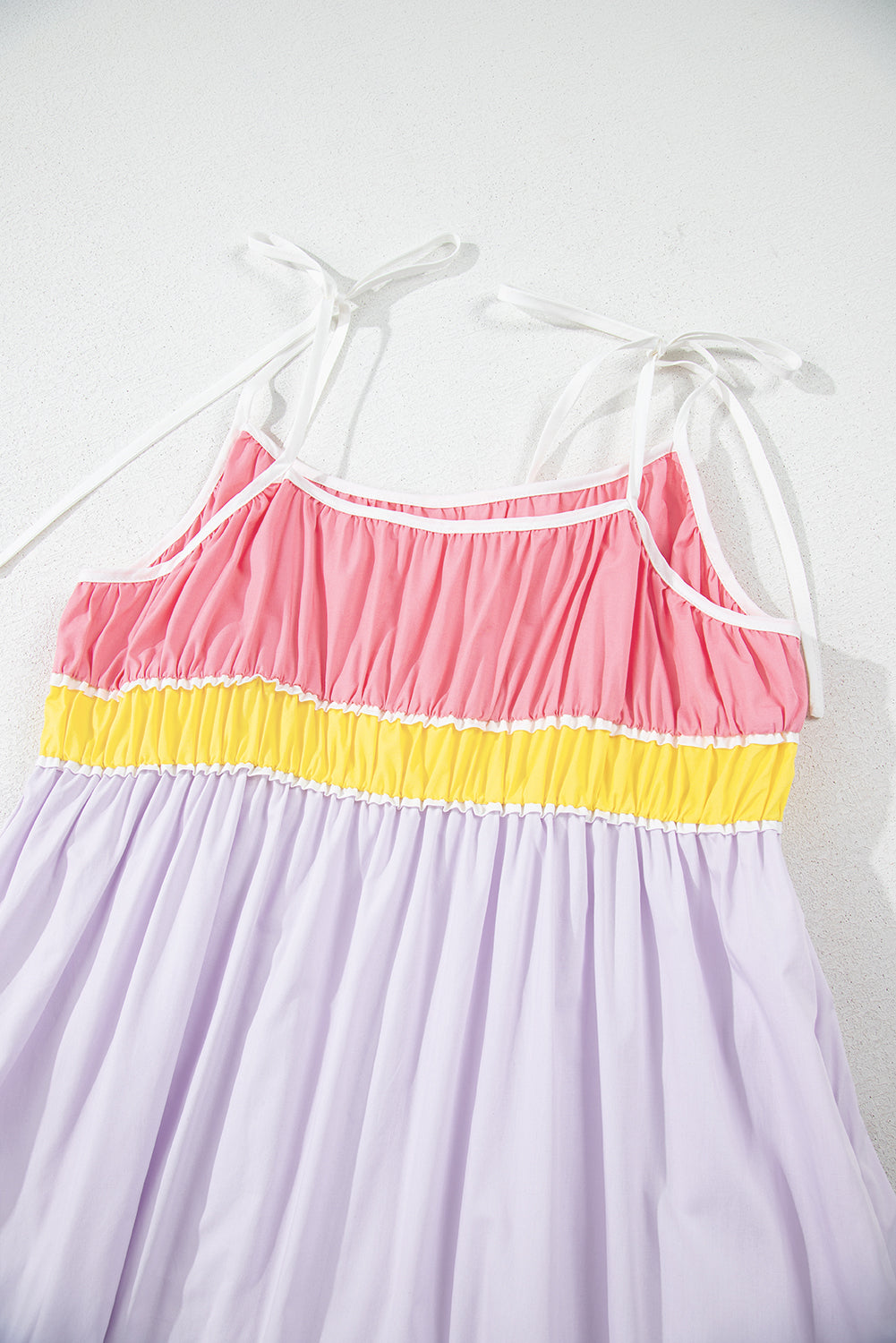 Women's Multicolour Self-tie Straps Summer Maxi Dress