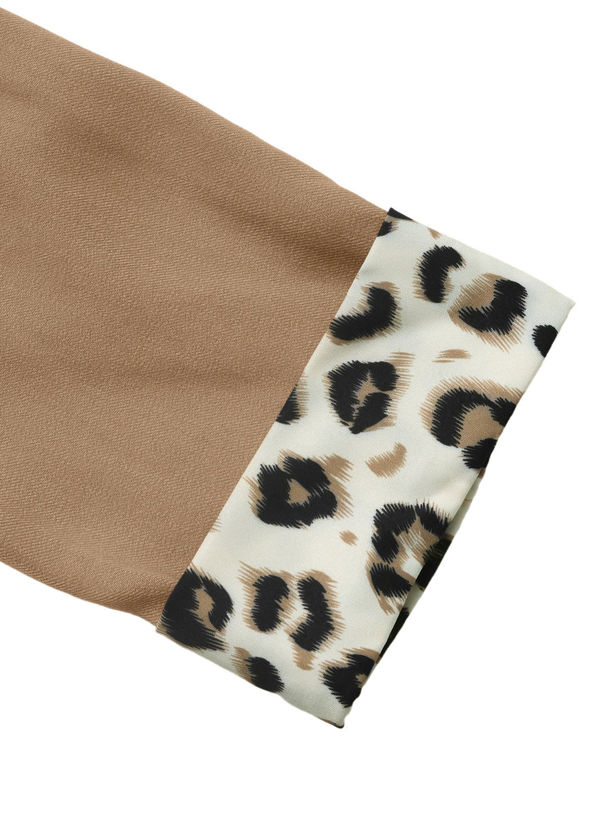 Women's Leopard Cuff Blazer in Camel, view 7