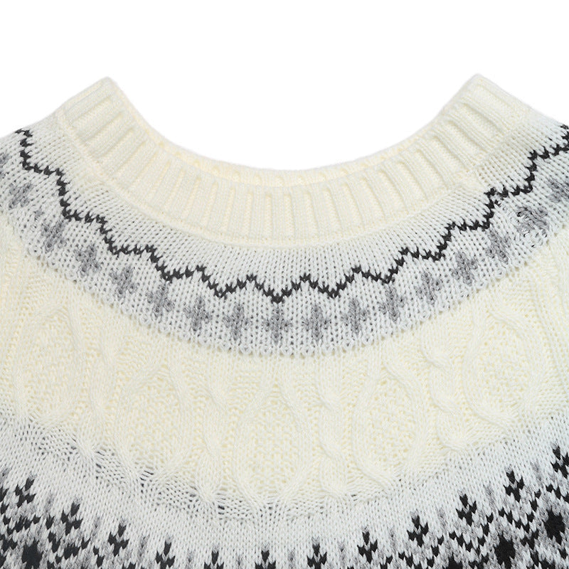 Women's Fair Isle Jumper in Cream, view 8