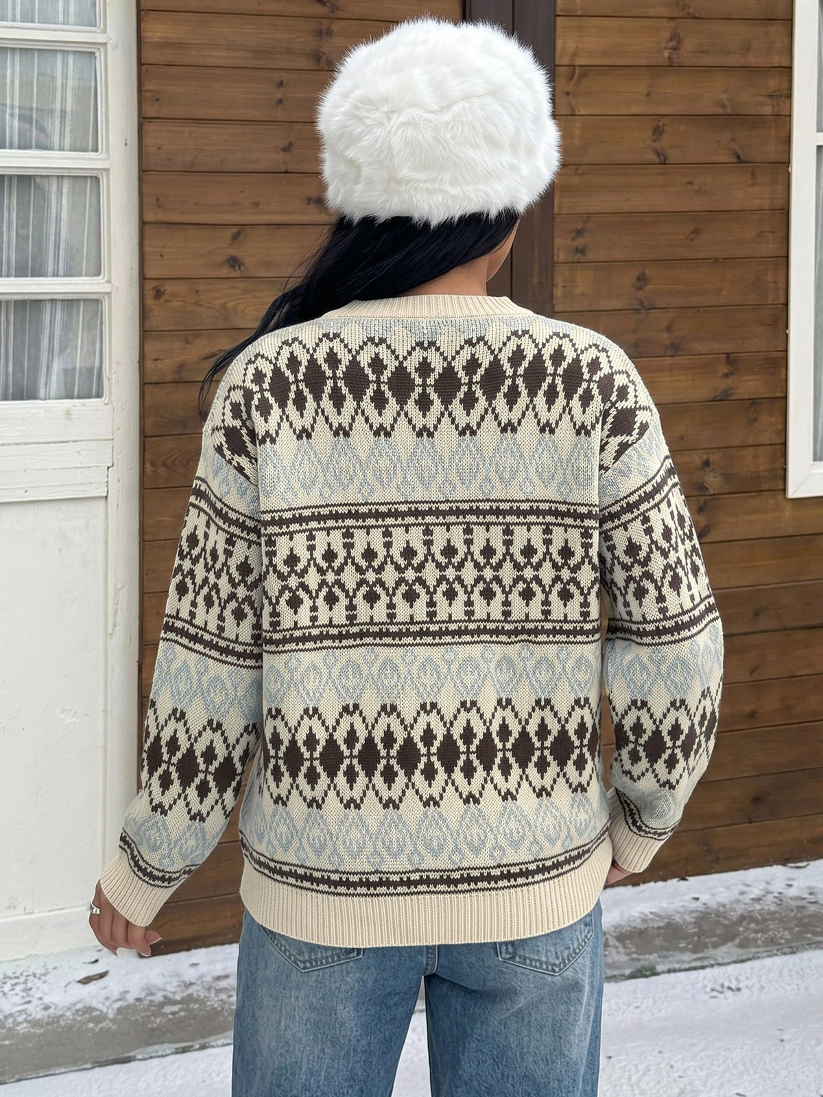 Women's Nordic Jumper in Multicolor, view 2