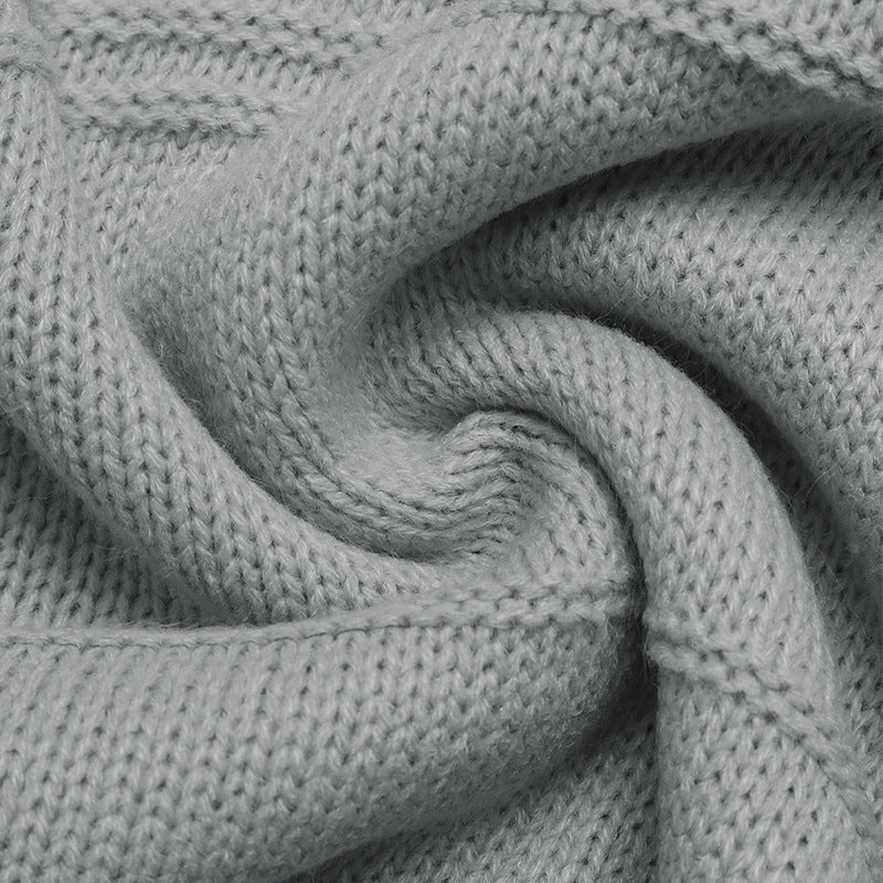 Women's V Neck Jumper in Grey, view 9