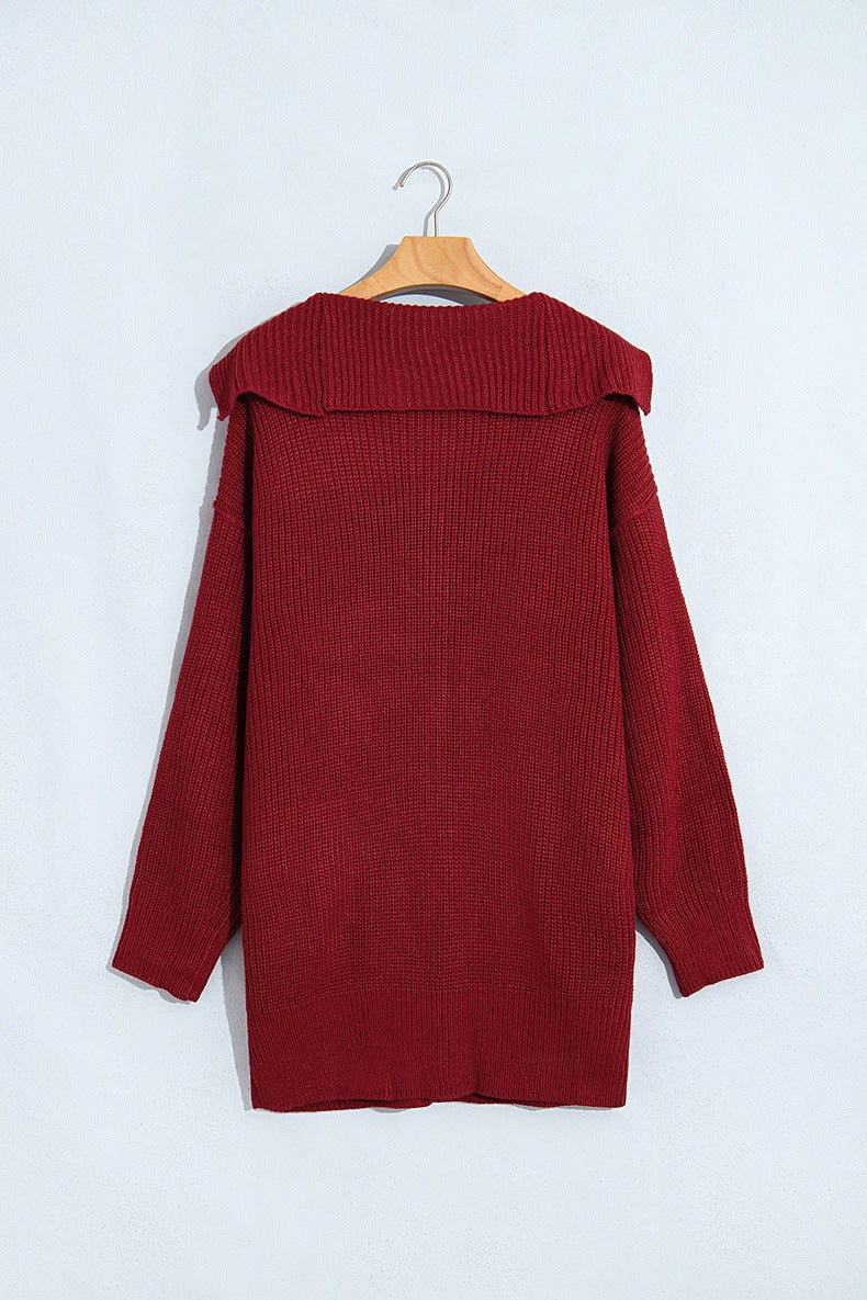 Women's Ribbed Button Cardigan in Burgundy, view 5