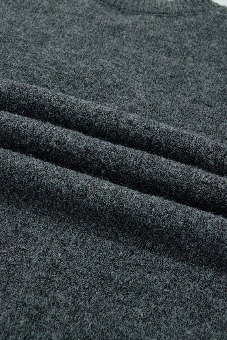 Women's Beaded Flower Jumper in Dark Grey, view 7